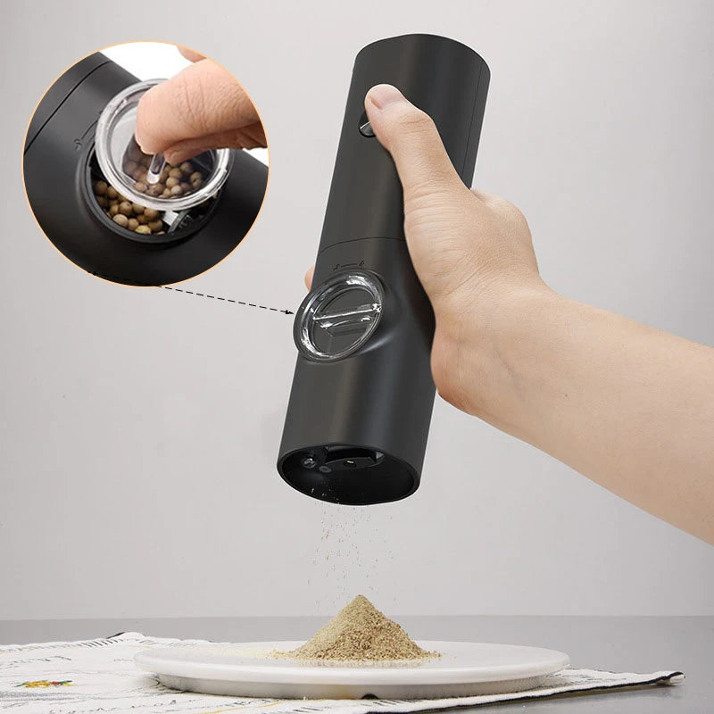 Electric Grinder Automatic Mill Pepper and Salt Grinde Adjustable Spice Salt Pepper Mill Kitchen Tool