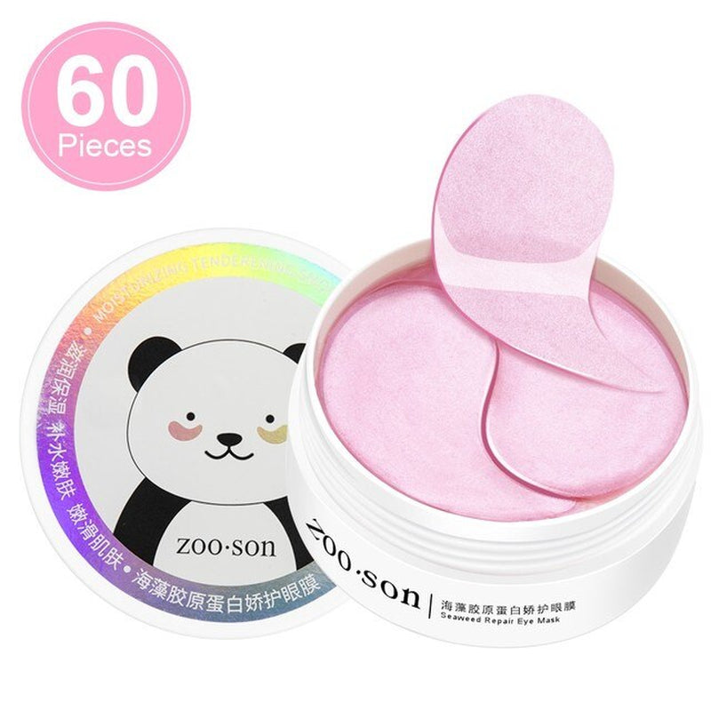 Face Skin Care Set Cherry Blossom Essence Moisturizing Collagen Eye Patches & Whitening Face Serum & Anti-Aging Sleep Mask Cream